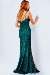 Jovani JVN24081 prom dress images.  Jovani JVN24081 is available in these colors: Red, Dark Green.