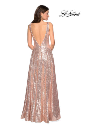 La Femme 27049 Dress - Formal Approach - La Femme Prom Dresses Burgundy / 4 La Femme 27049 Dress - Formal Approach - La Femme Prom Dresses Burgundy / 4