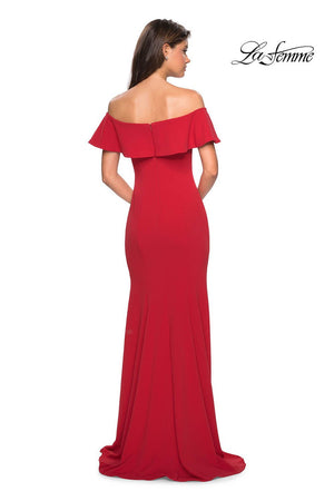 La Femme 27096 dress images in these colors: Black, Red, White.