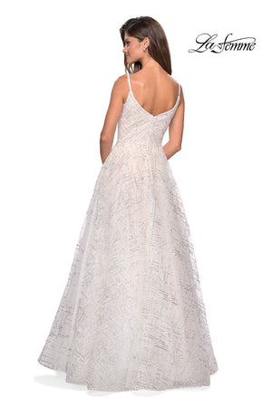 la femme white lace dress Prom Dress Style #33028