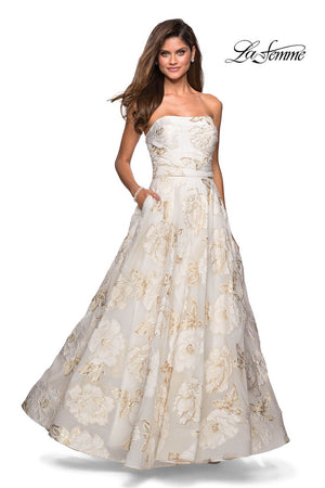La Femme 27207 Dress - Formal Approach - La Femme Prom Dresses Black Gold / 12 La Femme 27207 Dress - Formal Approach - La Femme Prom Dresses Black Gold / 12