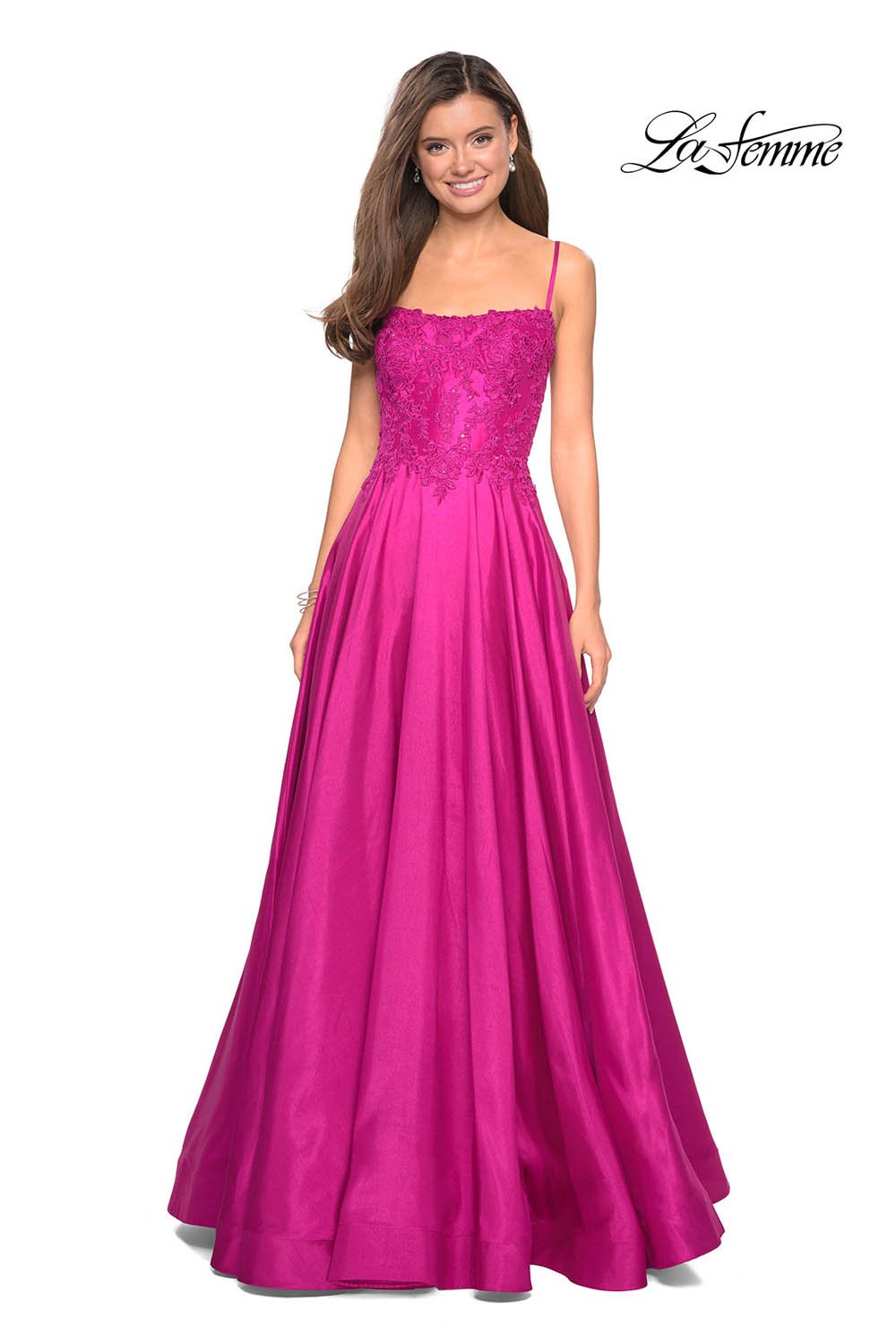 la femme hot pink dress La Femme Dress 32137