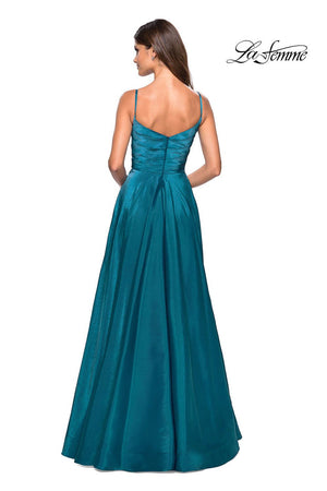 La Femme 27226 dress images in these colors: Berry, Marine Blue, Teal.