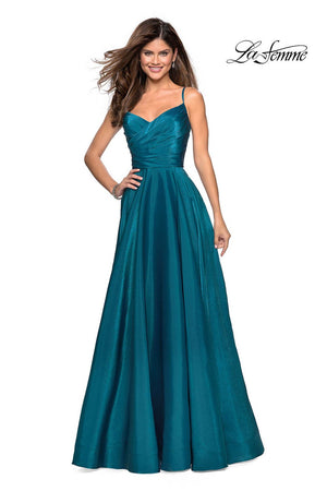 La Femme 27226 dress images in these colors: Berry, Marine Blue, Teal.