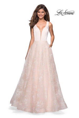 La Femme 27325 dress images in these colors: Pale Pink.