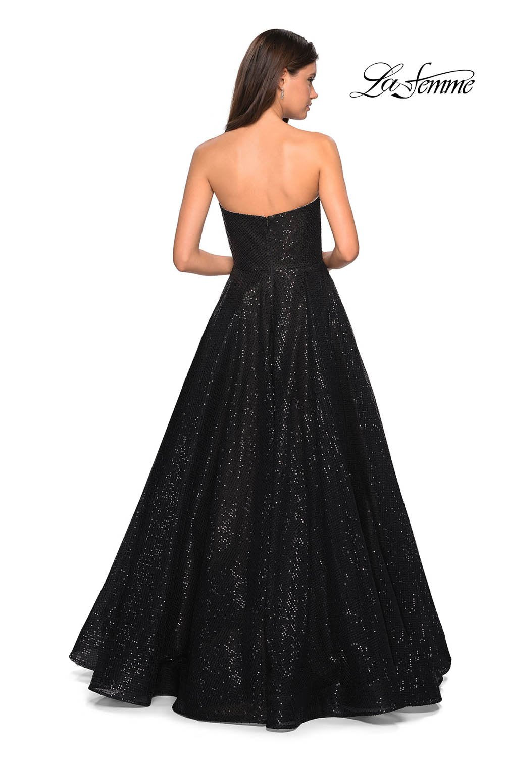 La Femme 27467 dress images in these colors: Black.