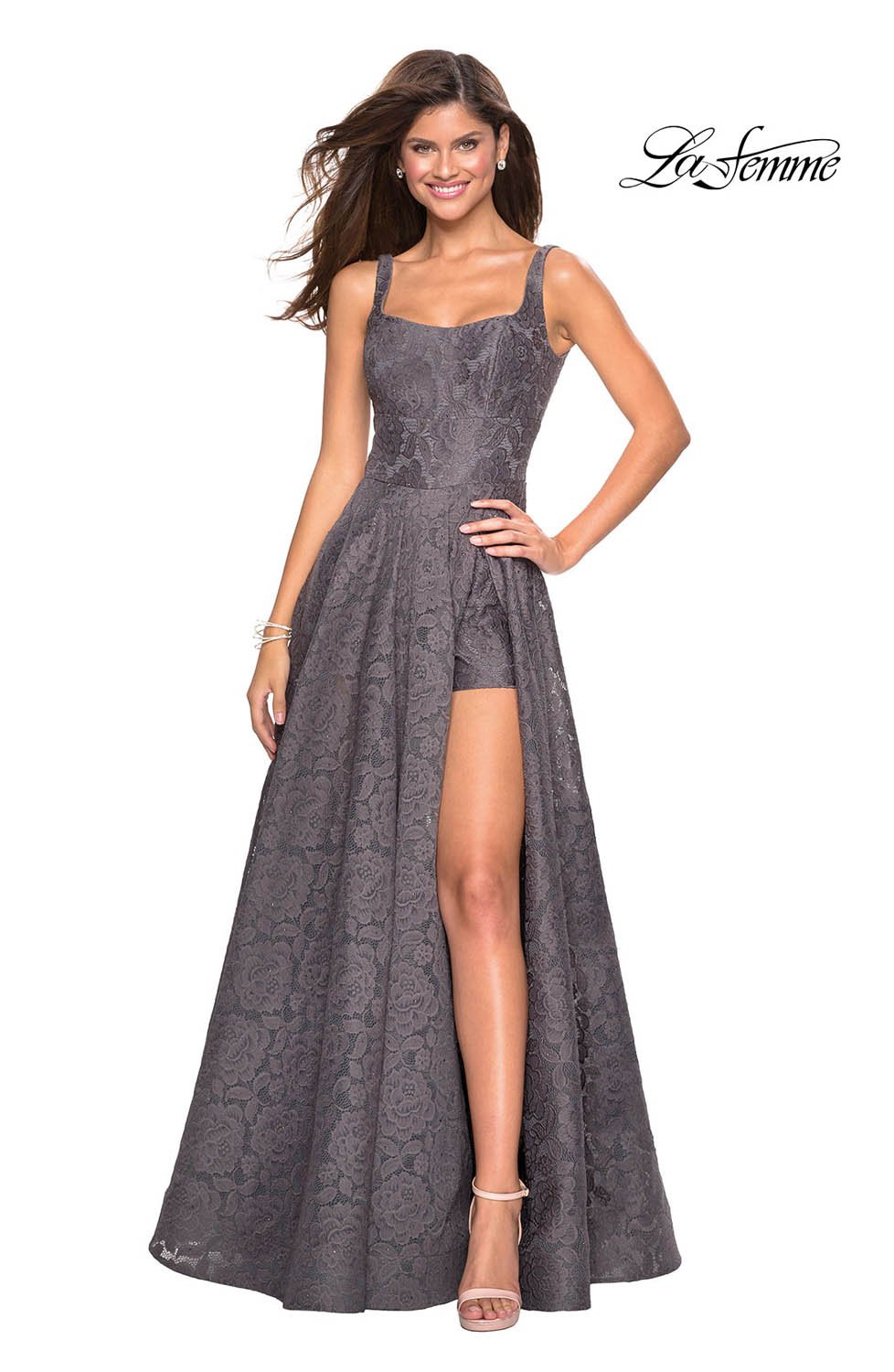 La Femme 27476 Dress - Formal Approach - La Femme Prom Dresses Cloud Blue / 2 La Femme 27476 Dress - Formal Approach - La Femme Prom Dresses Cloud Blue / 2