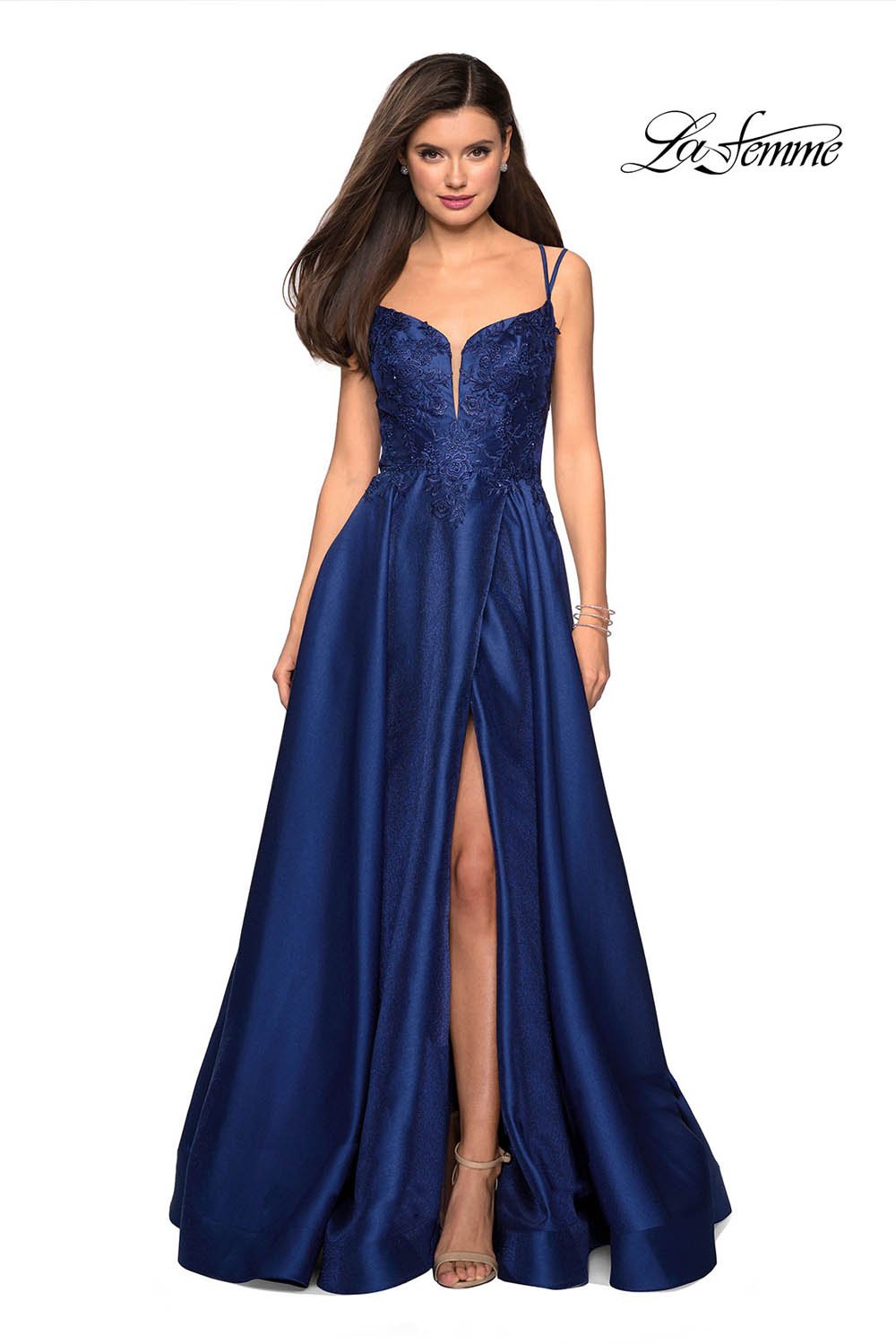 La Femme 27528 Dress - Formal Approach - La Femme Prom Dresses Sapphire Blue / 12 La Femme 27528 Dress - Formal Approach - La Femme Prom Dresses Sapphire Blue / 12