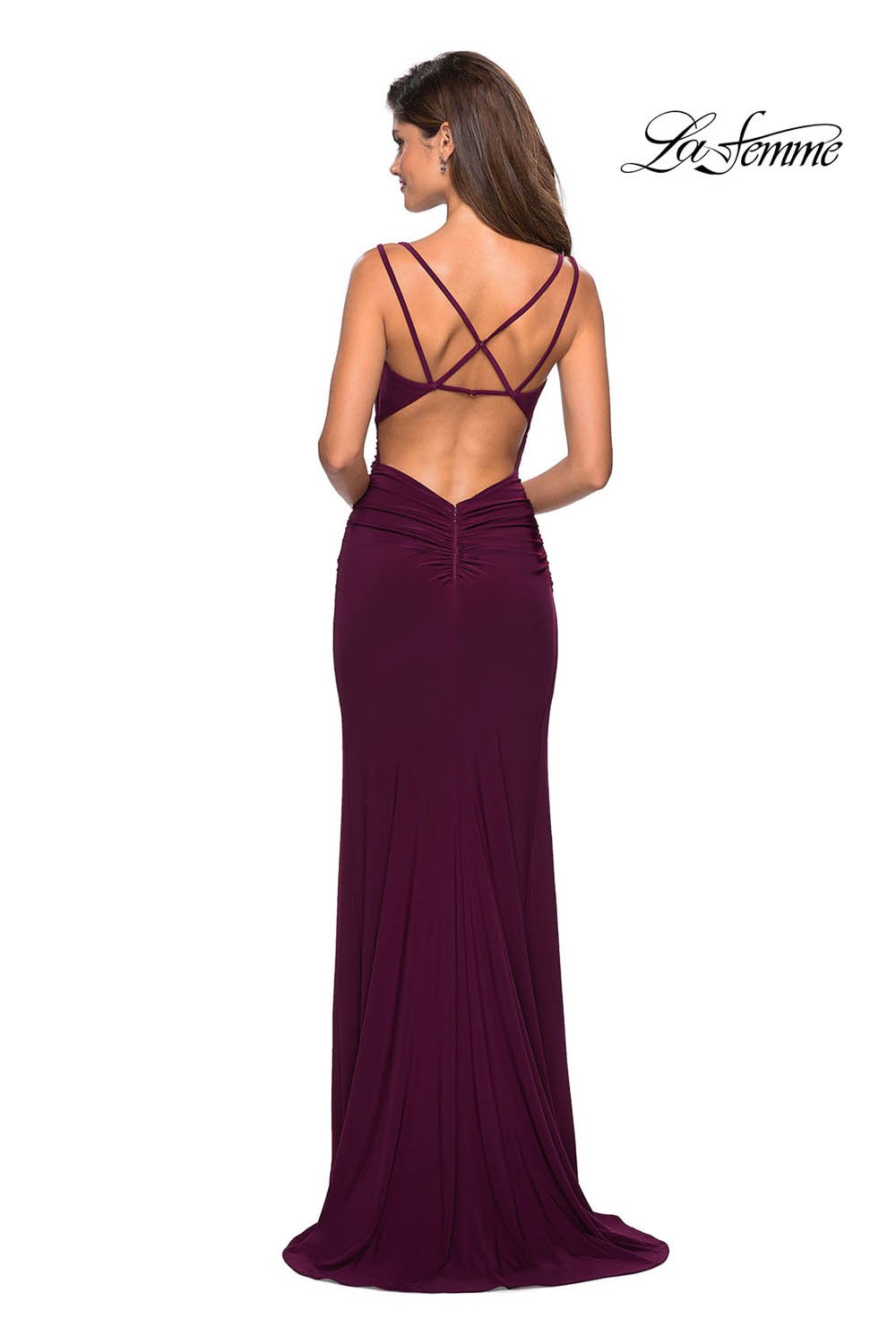 dark berry prom dress La Femme Dress 32420