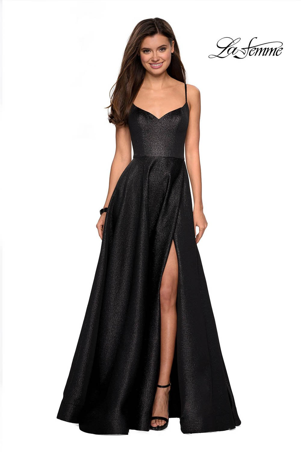 black and gold la femme dress La Femme 23872 Dress