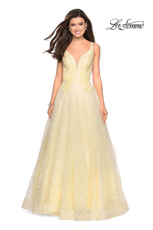 La Femme 27719 Dress - Formal Approach - La Femme Prom Dresses Cloud Blue / 10 La Femme 27719 Dress - Formal Approach - La Femme Prom Dresses Cloud Blue / 10