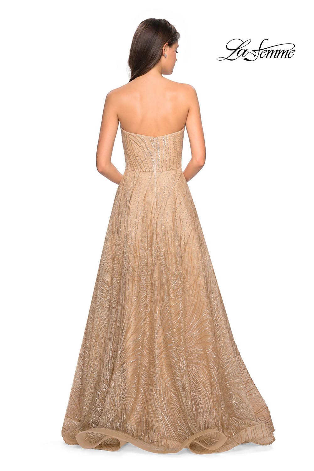 La Femme 27776 Prom Dress - Gold | NewYorkDress La Femme 27776 Prom Dress - Gold | NewYorkDress