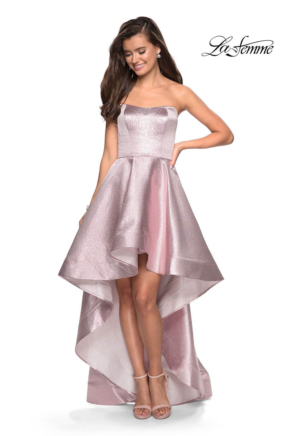 La Femme 27783 dress images in these colors: Pink.