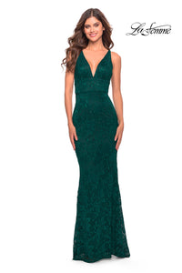 La Femme 31234 prom dress images.  La Femme 31234 is available in these colors: Dark Emerald, Purple, Red, Royal Blue.