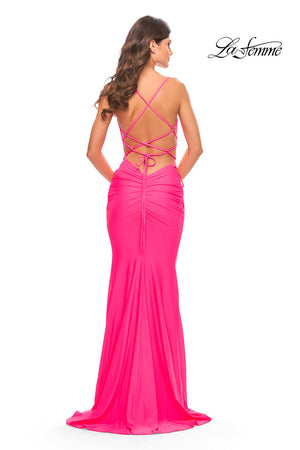 Hot Coral Prom Dress