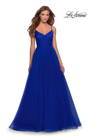 electric blue prom dress La Femme 28123 Dress