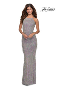 La Femme 28517 dress images in these colors: Silver Pink.