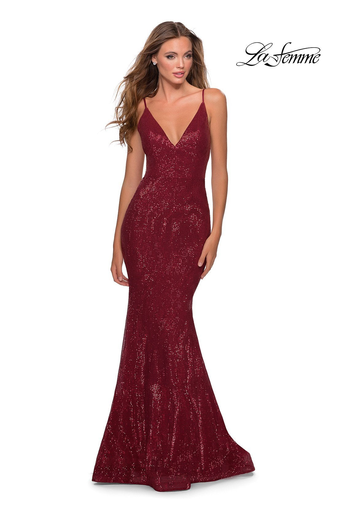 La Femme 28519 Dress - La Femme Prom Dresses - Formal Approach 8 / Burgundy La Femme 28519 Dress - La Femme Prom Dresses - Formal Approach 8 / Burgundy