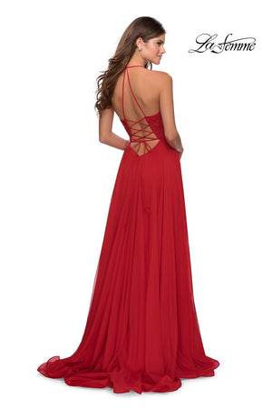 La Femme 28600 dress images in these colors: Red.