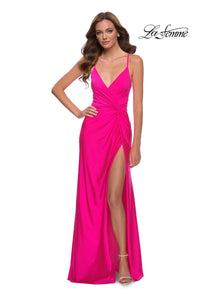 La Femme 29870 dress images in these colors: Hot Pink.