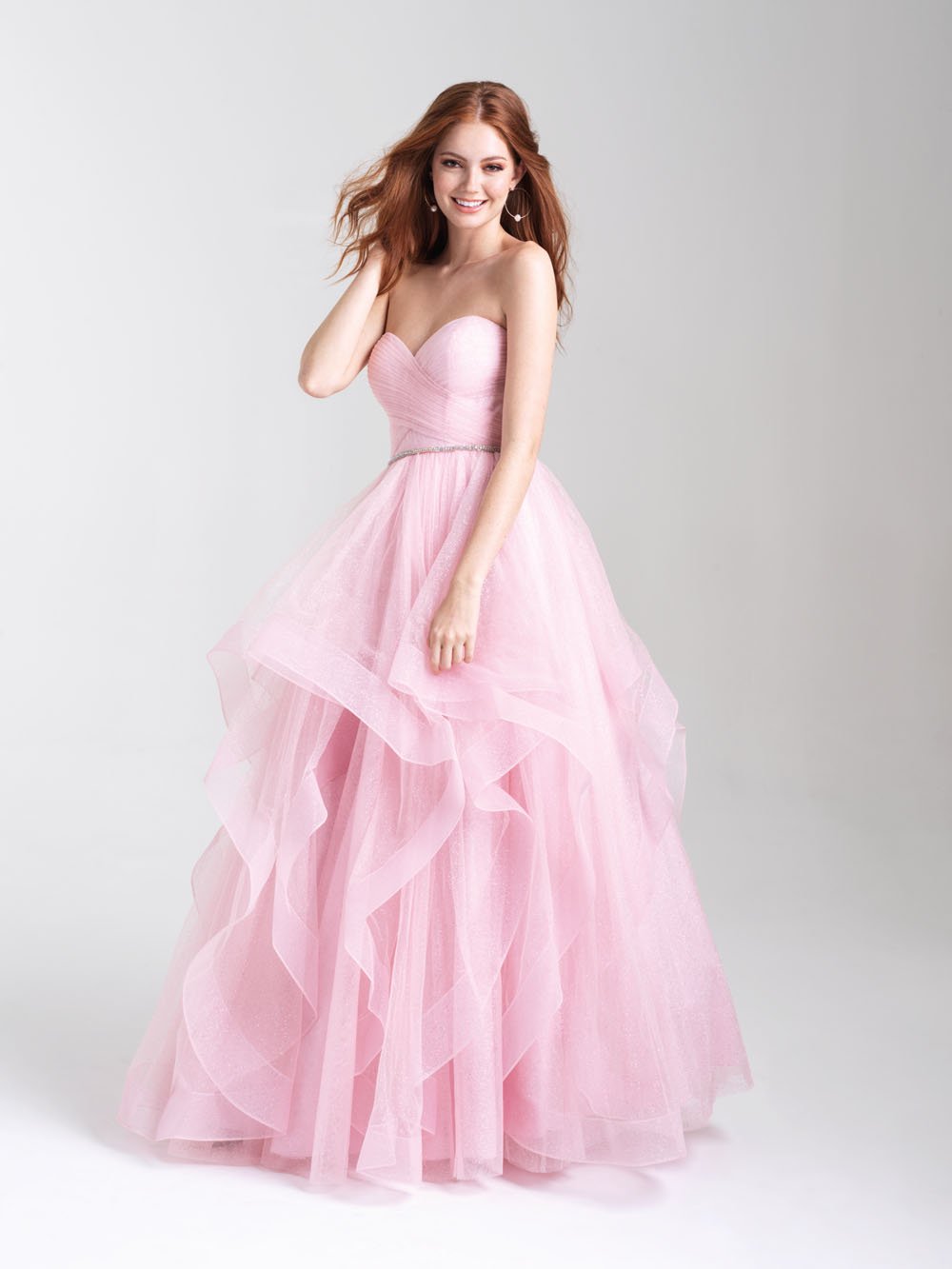Madison James 20-300 dress images in these colors: Pink, Purple, Blue.
