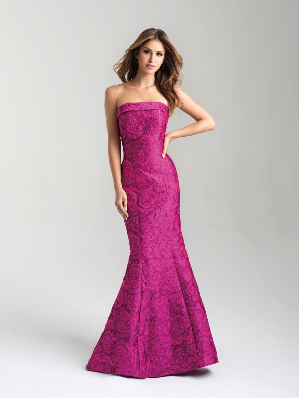 Madison James 20-315 dress images in these colors: Silver, Purple, Fuchsia.