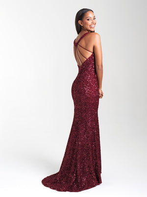 Madison James 20-331 dress images in these colors: Black, Burgundy, Navy.
