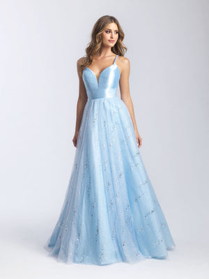 Madison James 20-332 dress images in these colors: Blush, Navy, Ice Blue.