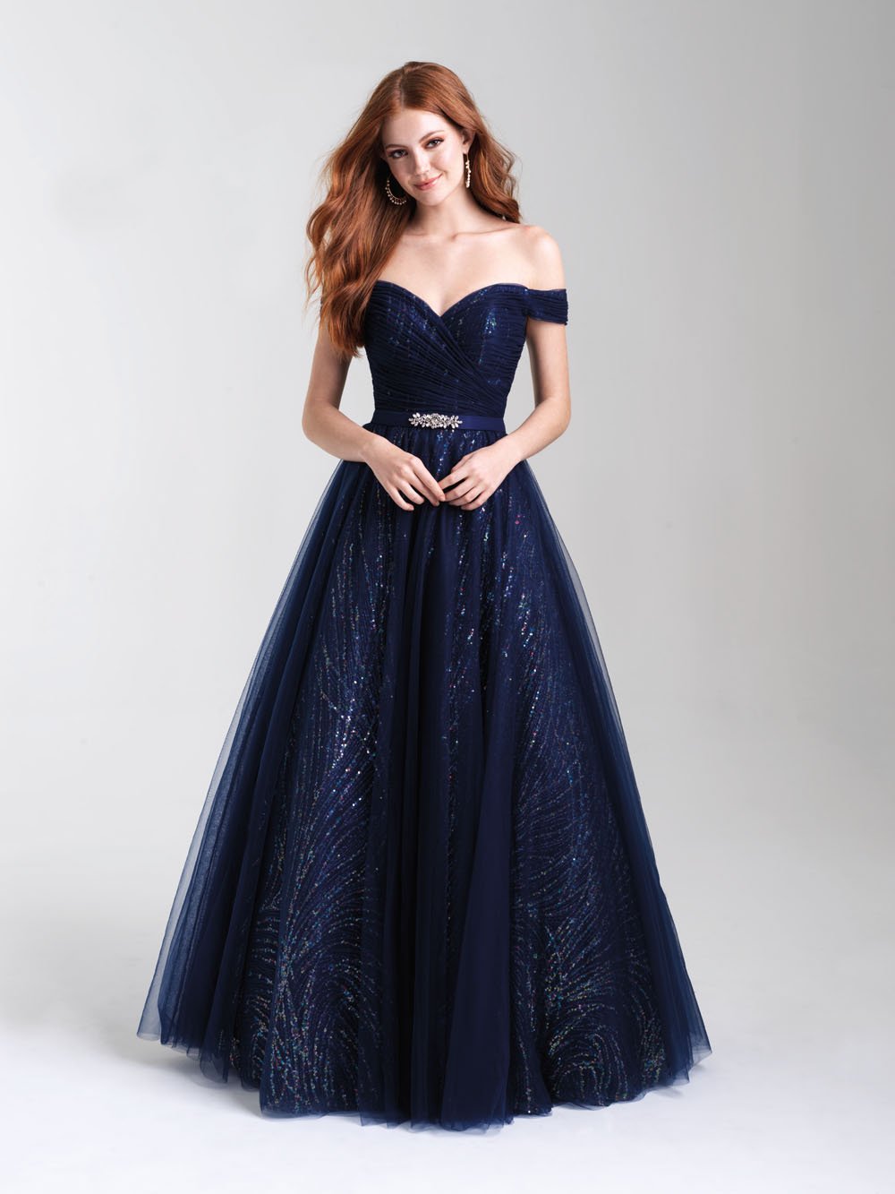 Madison James 20-336 dress images in these colors: Navy, Wine, Gold.