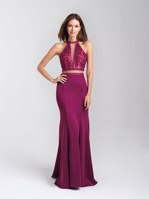 Madison James 20-348 dress images in these colors: Black, Royal, Magenta.
