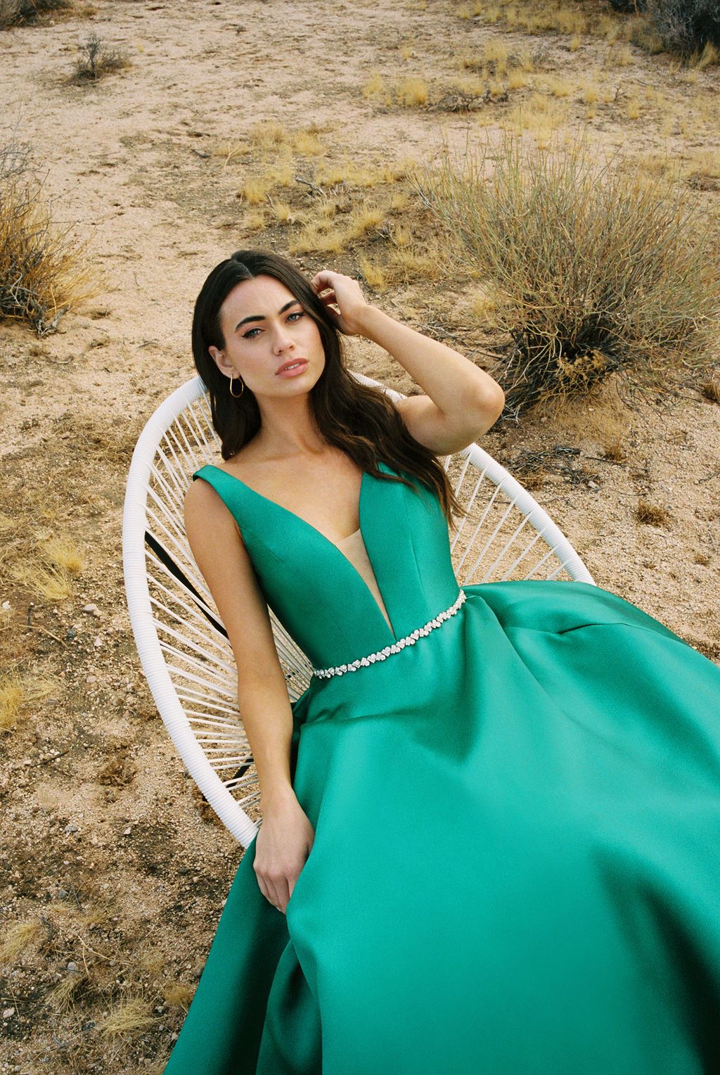 Madison James 20-357 dress images in these colors: Emerald, Fuchsia, Silver, Royal, Yellow.