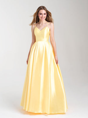 Madison James 20-361 dress images in these colors: Pink, Yellow, Royal, Coral, Diamond White.
