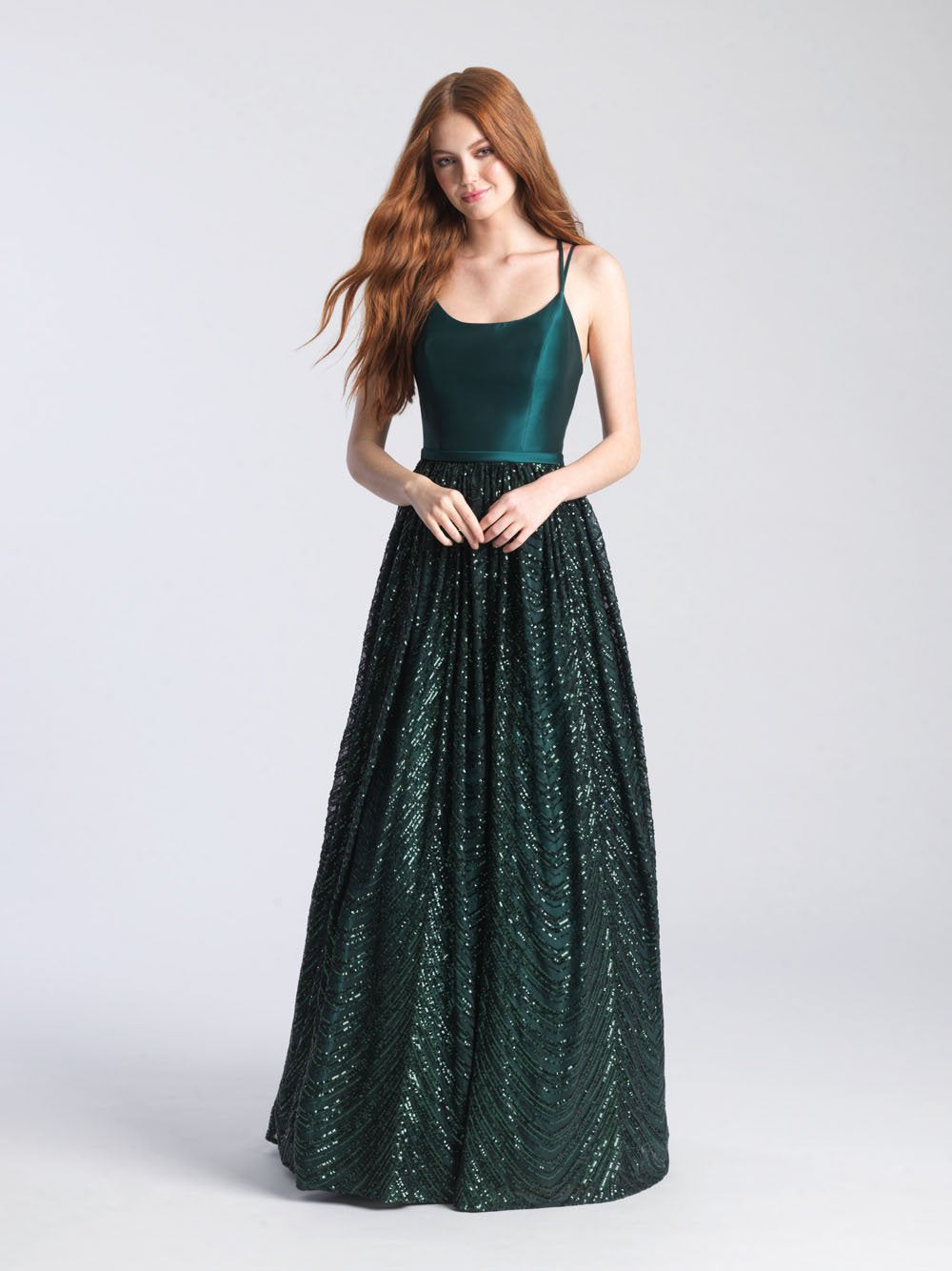 Madison James 20-363 dress images in these colors: Black, Green, Red, Royal.