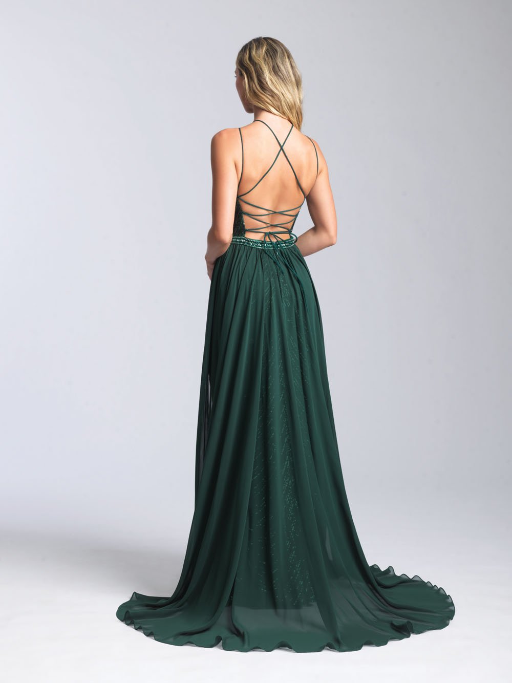 Madison James 20-364 dress images in these colors: Black, Green, Red, Royal.