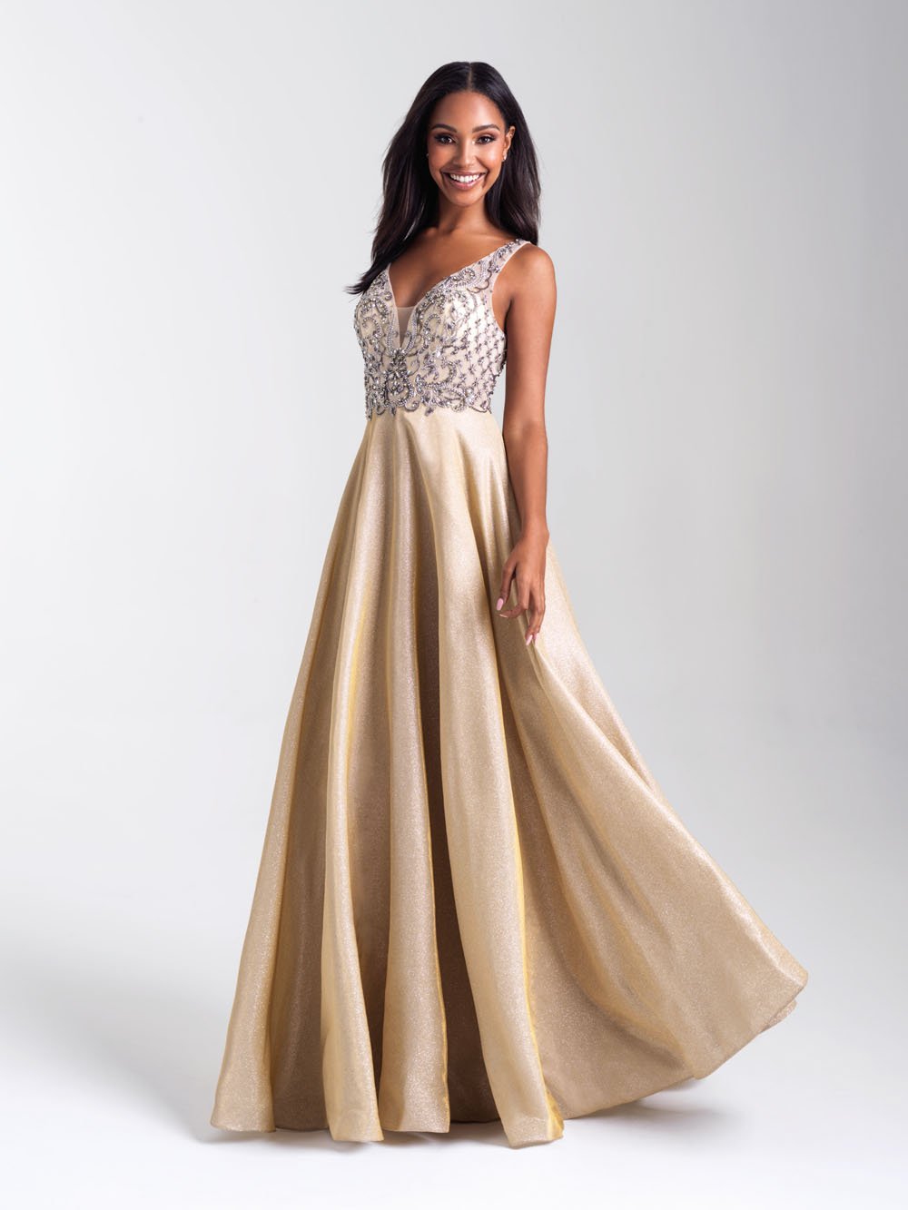madison james gold dress Night Moves by Allure 7011