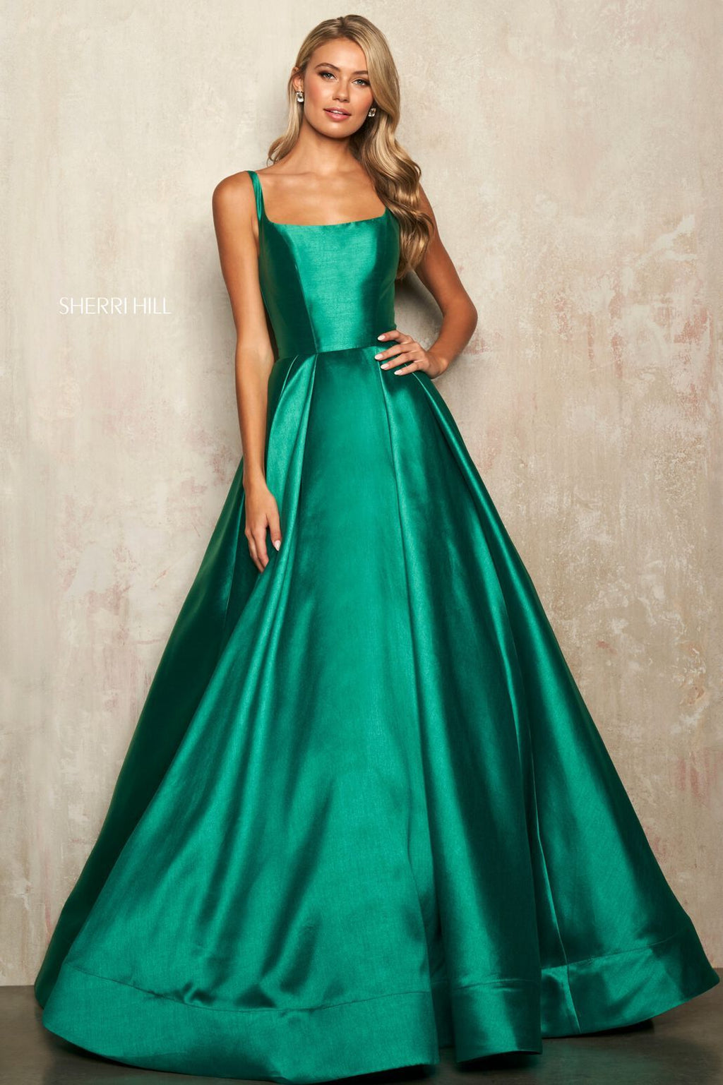 Sherri Hill 54180 emerald prom dresses image.