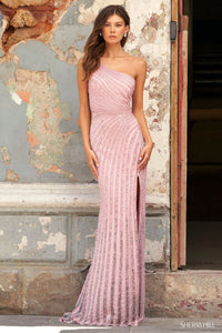 Sherri Hill 54774 dress images in these colors: Pink Silver.