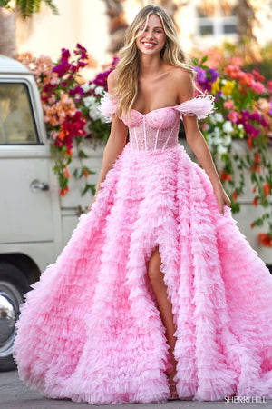 Sherri Hill 54906 pink prom dresses image.
