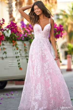 Sherri Hill 54916 blush prom dresses image.