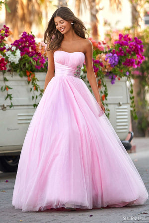 Sherri Hill 55004 pink prom dresses image.