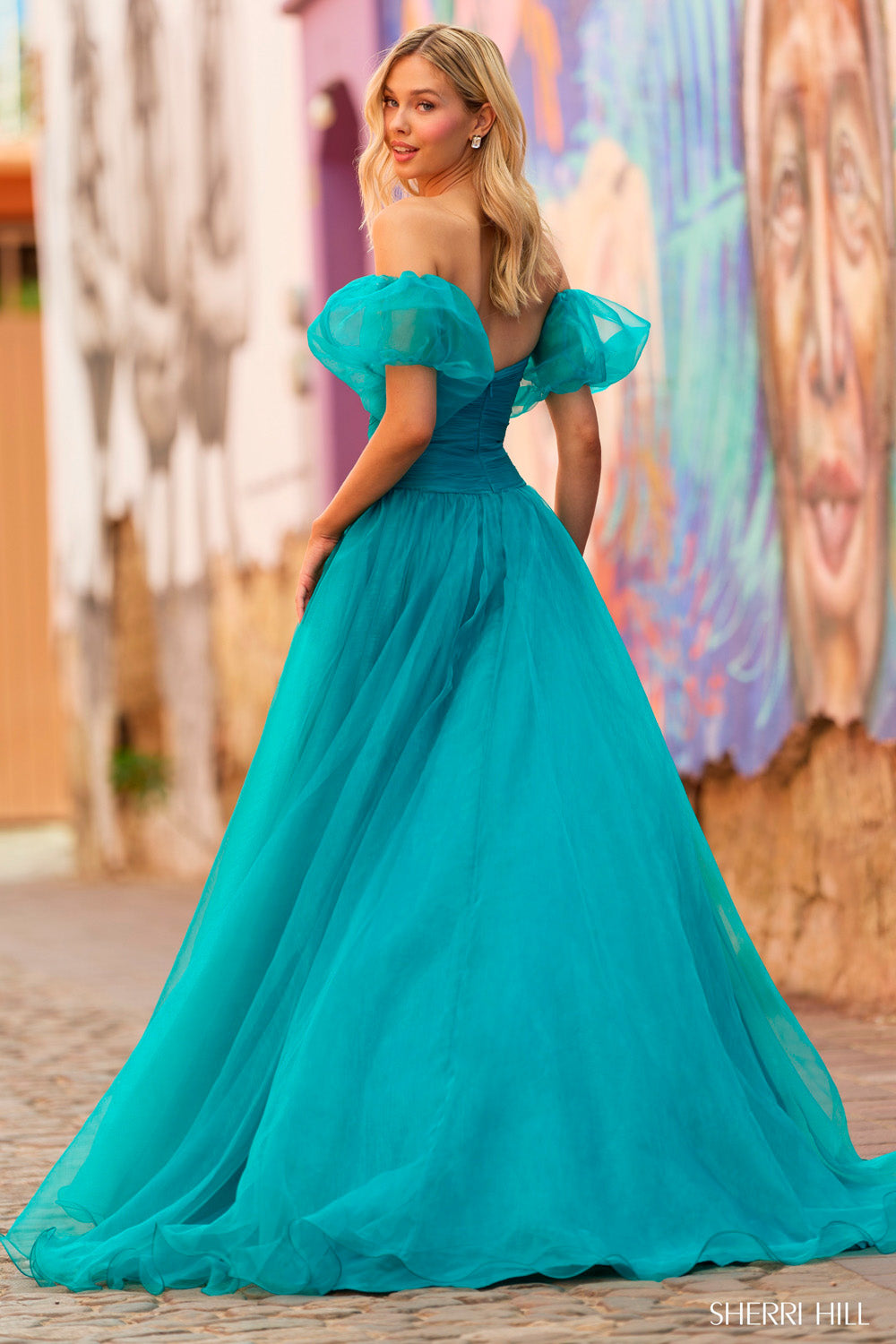 Sherri Hill 55602 Prom Dress - Teal | NewYorkDress Sherri Hill 55602 Prom Dress - Teal | NewYorkDress