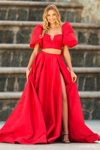 Sherri Hill 55630 prom dress images.  Sherri Hill 55630 is available in these colors: Red.