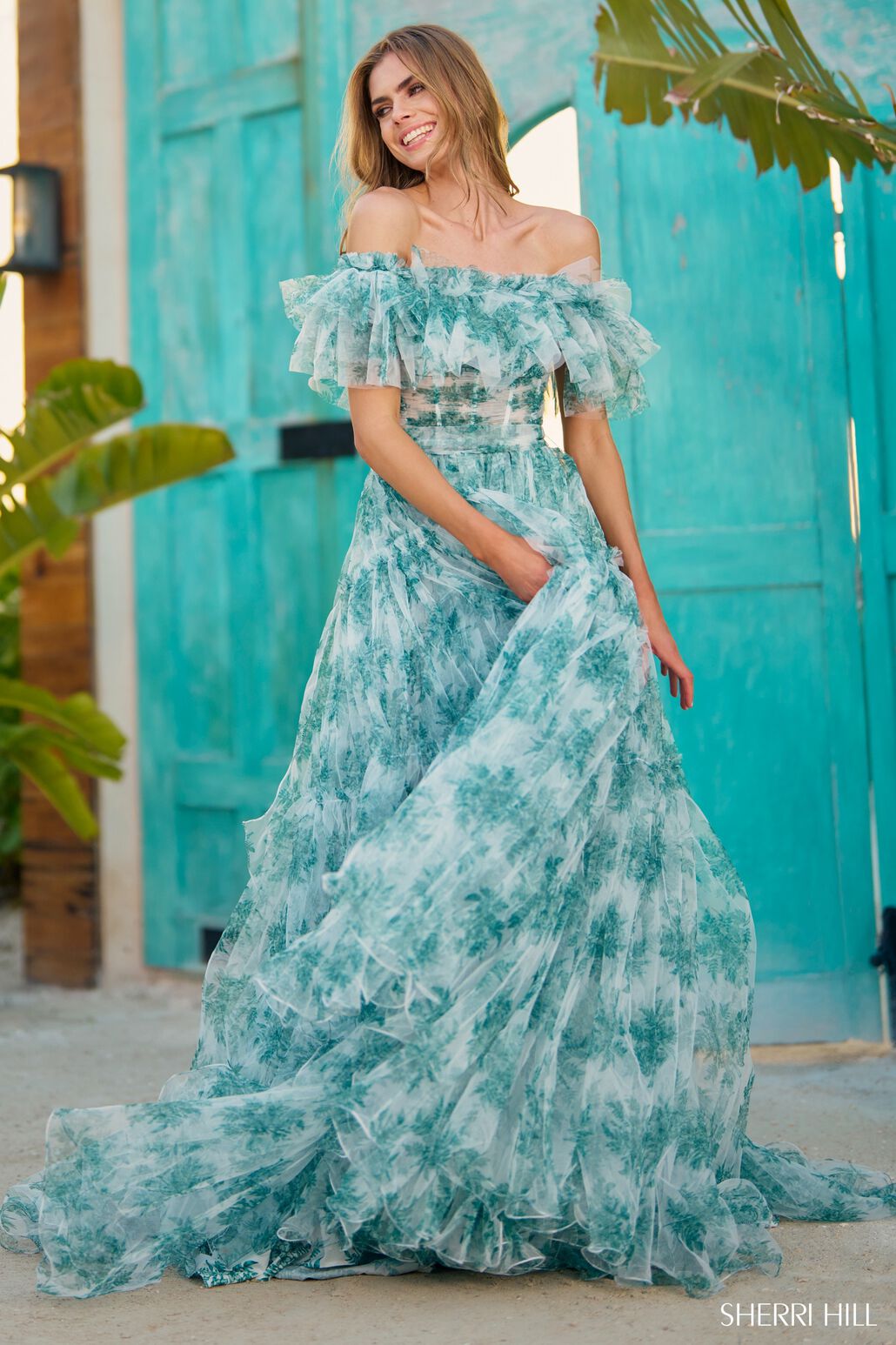 Sherri Hill 56128 Dress | Sherri Hill Dresses | Formal Approach 12 / Green Print Sherri Hill 56128 Dress | Sherri Hill Dresses | Formal Approach 12 / Green Print