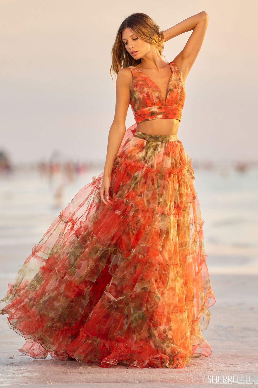 sherri hill orange prom dress Sherri Hill 56913