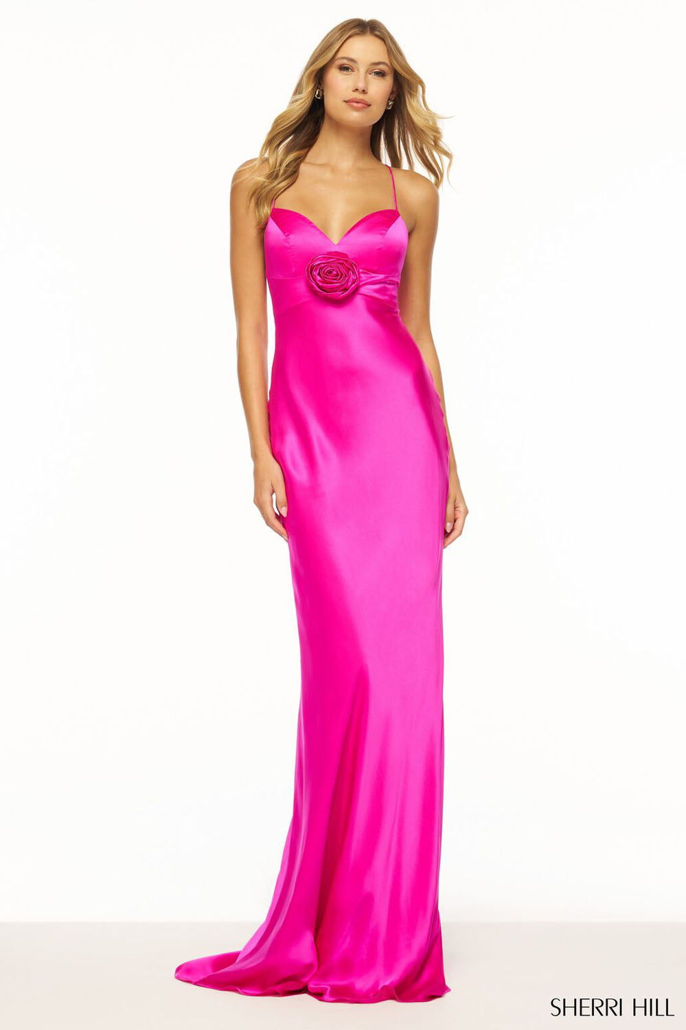 Sherri Hill 56227 prom dress images.  Sherri Hill 56227 is available in these colors: Red, Black, Navy, Royal, Champagne, Emerald, Fuchsia, Light Blue.