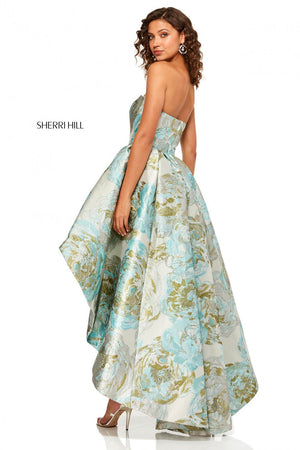 Sherri Hill 52143 dress images in these colors: Aqua Blush, Green Aqua.
