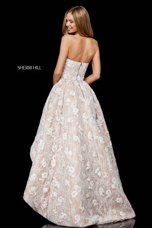 Sherri Hill 52158 dress images in these colors: Ivory Nude.
