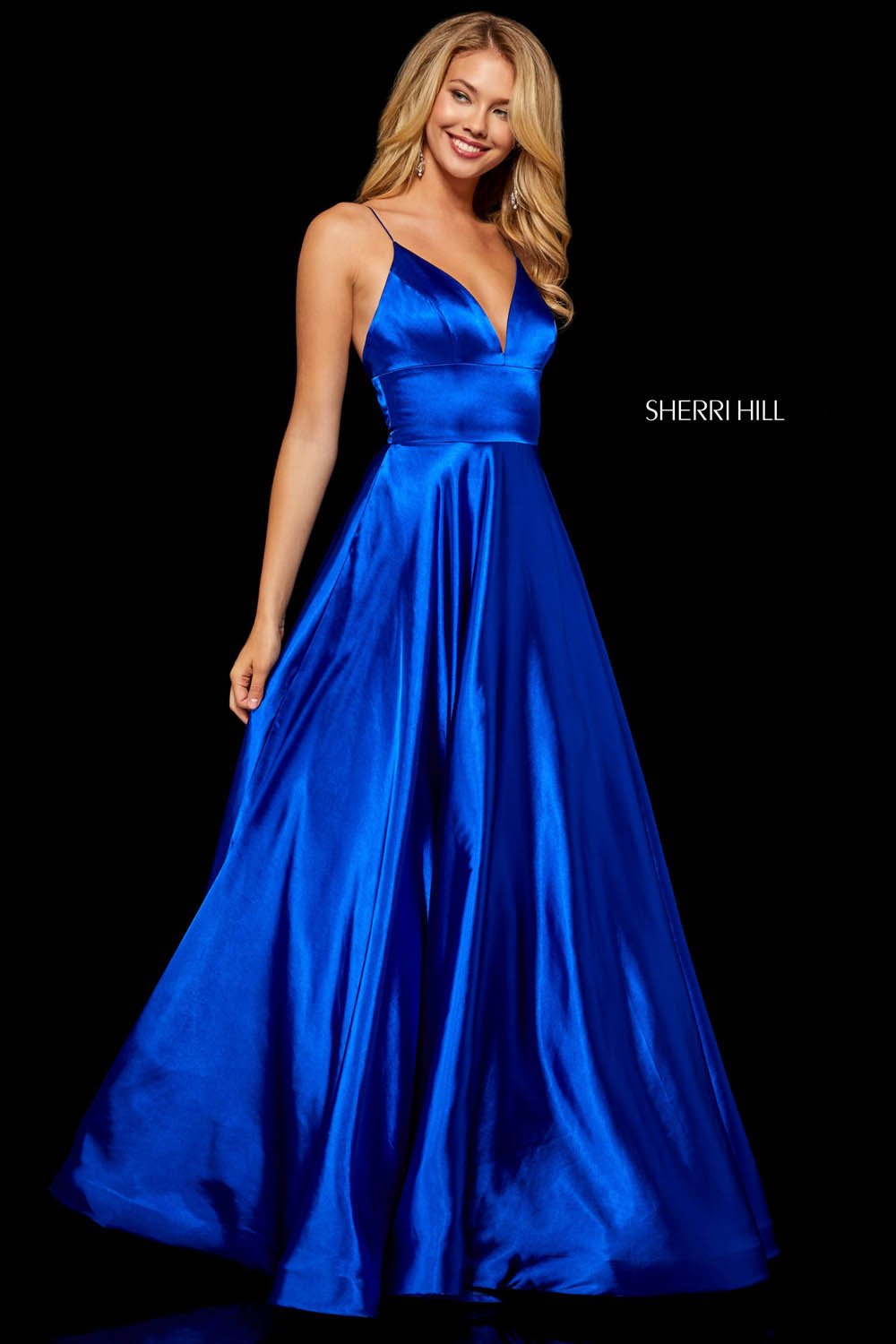 Sherri Hill 52195 dress images in these colors: Red, Fuchsia, Turquoise, Gold, Mocha, Black, Wine, Teal, Dark Royal, Emerald, Gunmetal, Lilac, Rose, Light Blue, Yellow.