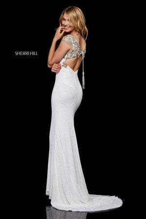 Sherri Hill 52308 dress images in these colors: Ivory Gold, Black Gold.