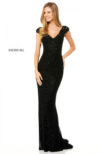 Sherri Hill 52322 dress images in these colors: Ivory, Black.